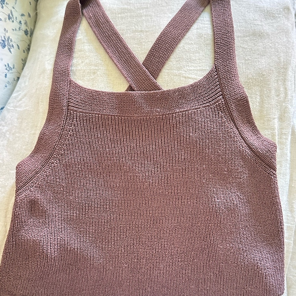 Knit Tank Top in Mauve